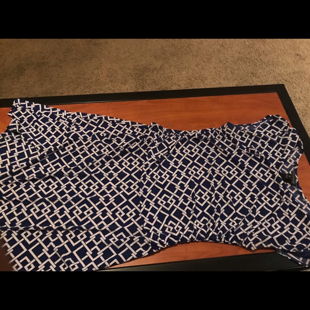 Blue and White Dress